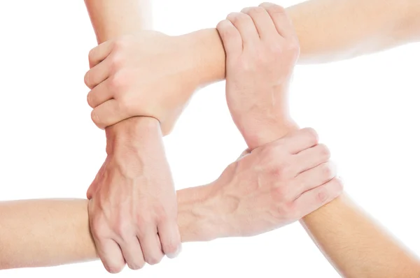 Concepto de solidaridad con las manos unidas — Foto de Stock