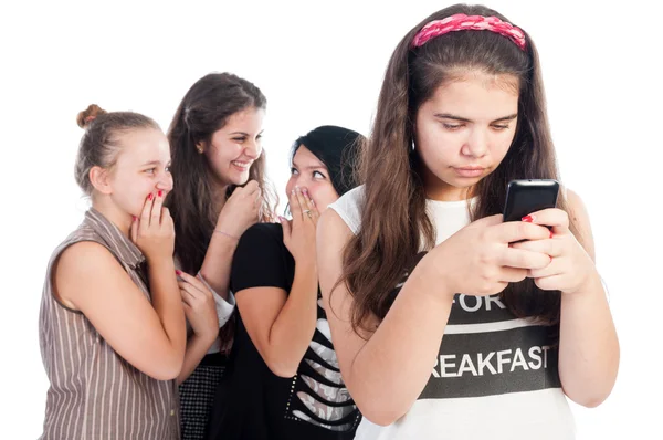 Media e bullismo ragazze — Foto Stock