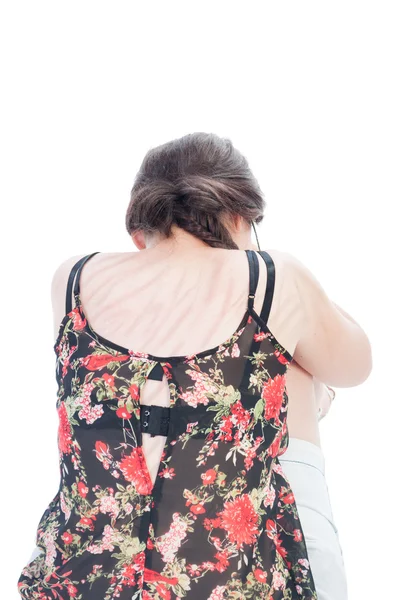 Wounds on a girls's back after beeing beaten — Stock Photo, Image