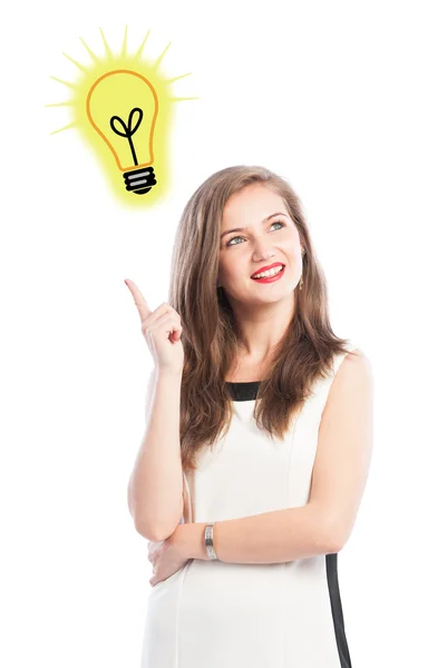 Business woman having a great idea — Stock Photo, Image