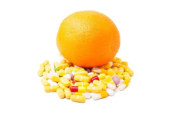 Oranje op pillen — Stockfoto
