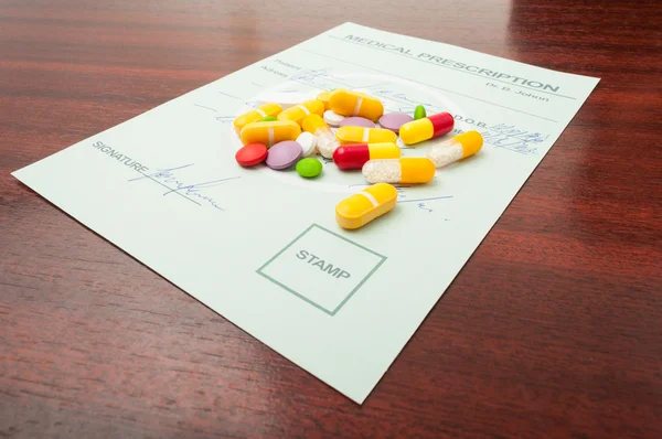 Voorschrift van de arts voor drugs — Stockfoto