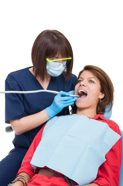 Procedura di perforazione professionale dal dentista — Foto Stock