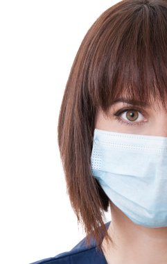 Kadın doktor, yarım yüz portresi