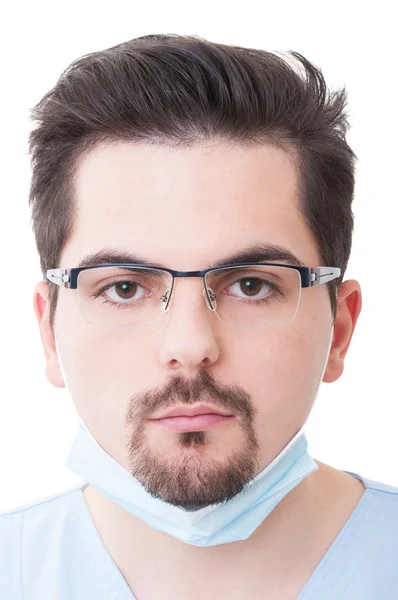 Dentist male with a serious face — Stock Photo, Image