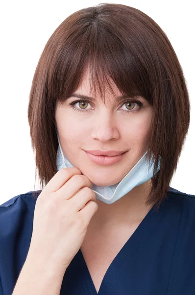 Potrait de uma mulher dentista amigável — Fotografia de Stock