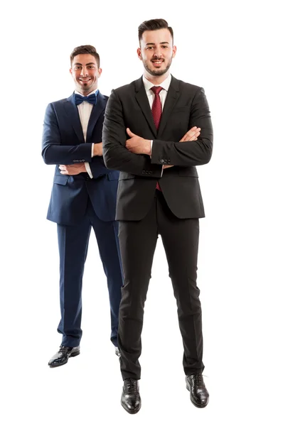 Confident business people smiling — Stock Photo, Image