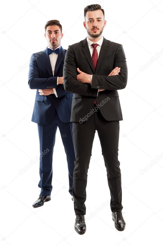 Serios and confident business men