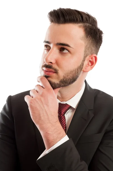 Homem de negócios inteligente pensar — Fotografia de Stock