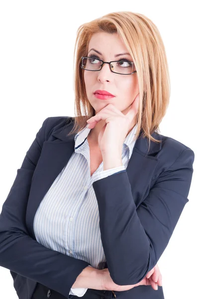 Business woman thinking — Stock Photo, Image