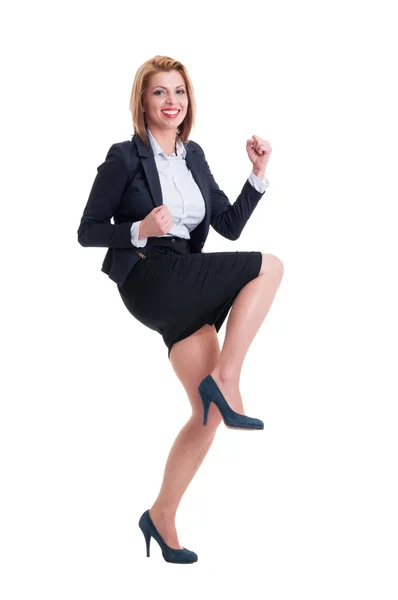 Business woman celebrating success — Stock Photo, Image