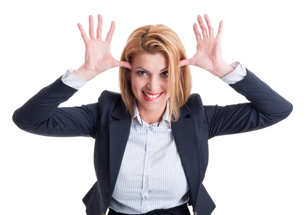 Funny business woman — Stock Photo, Image