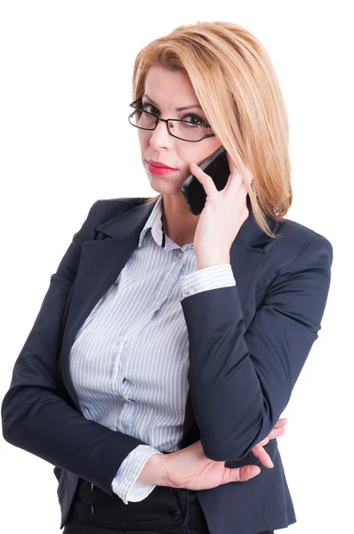 Serious business woman on the phone — Stock Photo, Image