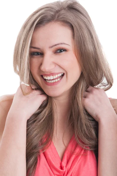 Portrait of a young blonde model with an adorable face — Stock Photo, Image