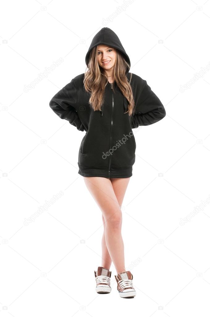 model hoodie photoshoot