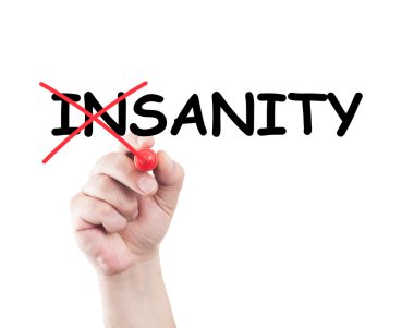 Sanity not insanity clipart