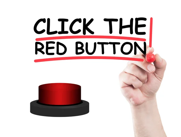 Κάντε κλικ στο κόκκινο κουμπί — Φωτογραφία Αρχείου