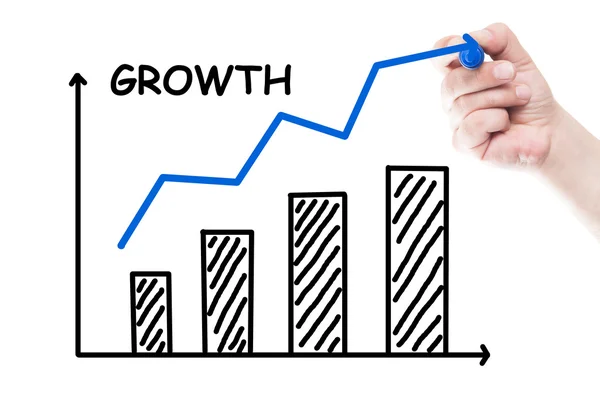 Gráfico o gráfico de crecimiento — Foto de Stock
