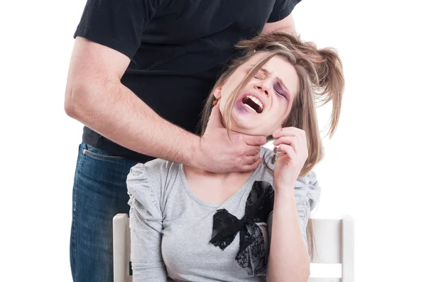 Violent man, male, husband or boyfriend — Stock Photo, Image