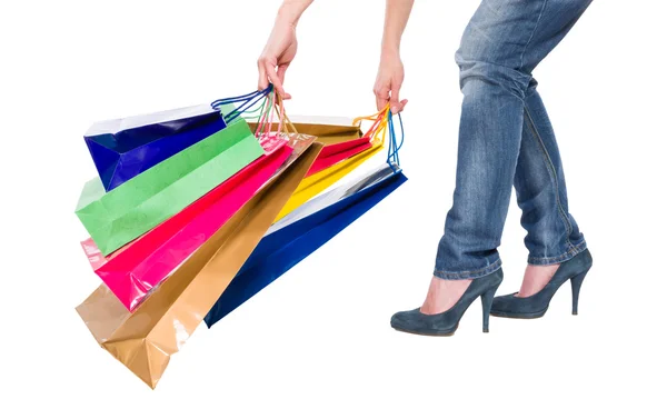 Heavy shopping bags — Stock Photo, Image