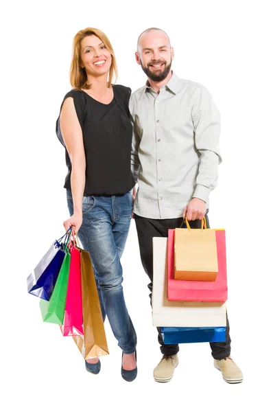 Coppia shopping — Foto Stock