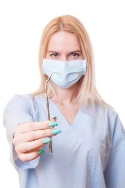 Young and beautiful dentist doctor woman — Stock Photo, Image