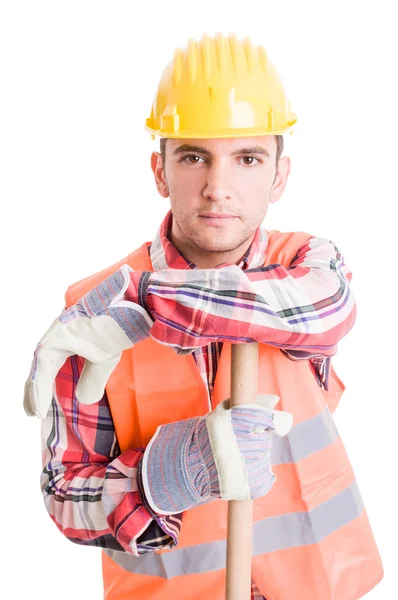Professional construction worker resting — Stock Photo, Image