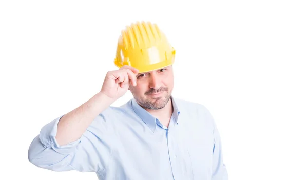 Contractor or architect salute with respect — Stock Photo, Image