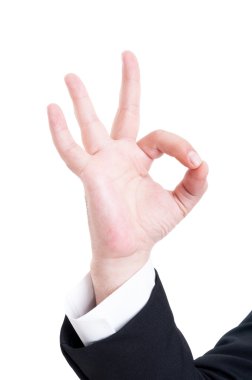 İş adamı ok ya da mükemmel bir jest yapma