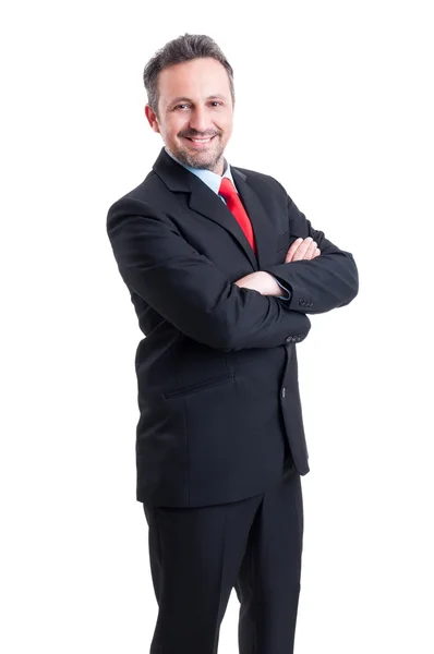 Business man standing confident — Stock Photo, Image