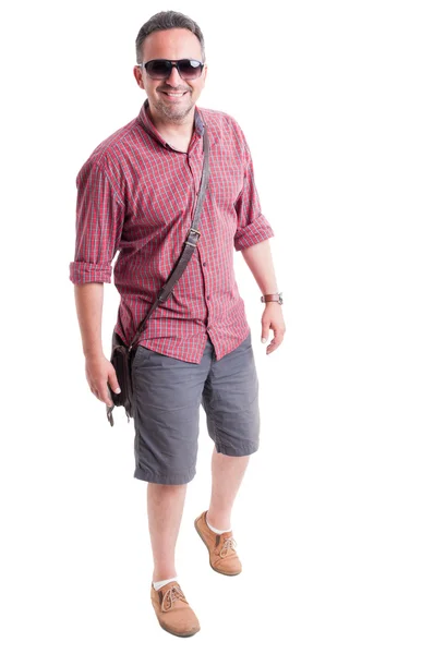 Male model wearing summer clothes and sunglasses — Stock Photo, Image