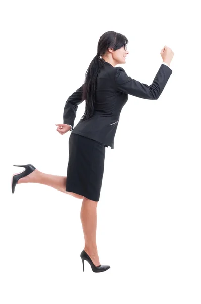 Mujer de negocios o vendedora corriendo —  Fotos de Stock