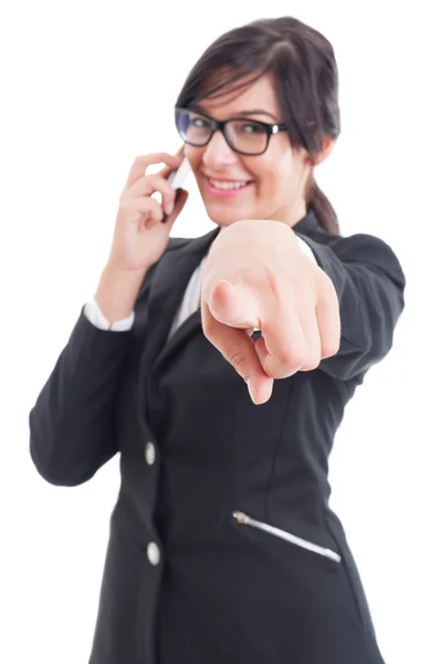 Woman business manager or employer chosing employee — Stock Photo, Image