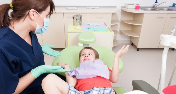 No fear of dentist concept — Stock Photo, Image