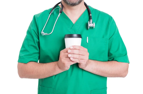 Doctor in de koffiepauze — Stockfoto