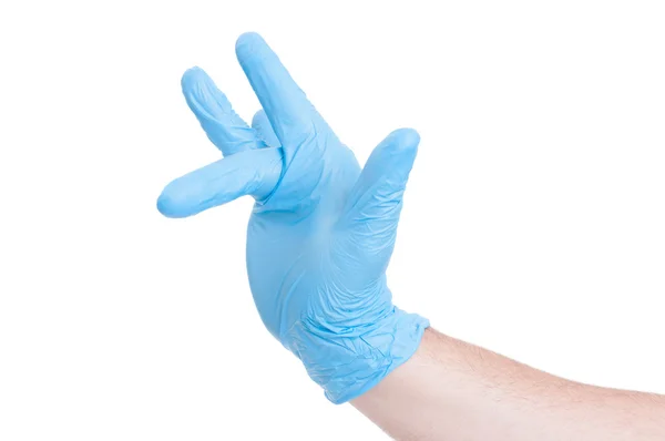 Гинеколог делает вставку пальца рукой — стоковое фото
