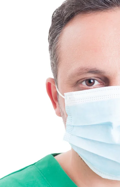 Half face of a handsome male doctor — Stock Photo, Image