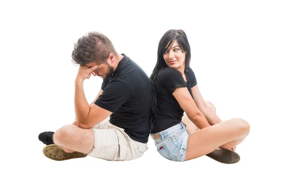 Pareja joven rompiendo concepto — Foto de Stock