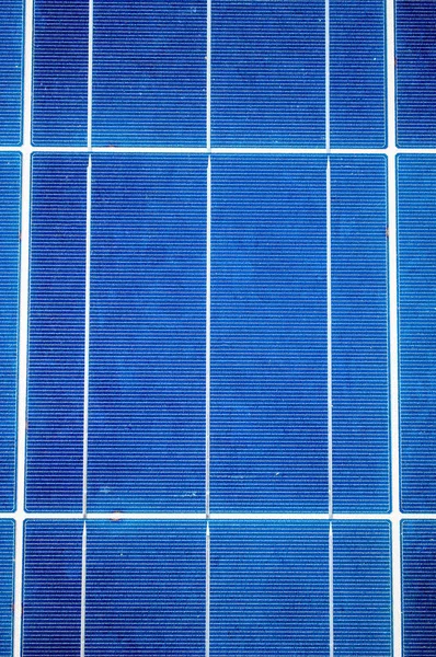 与太阳能电池板细胞特写 — 图库照片