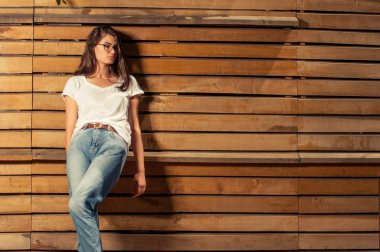 Güzel hipster kadın modeli