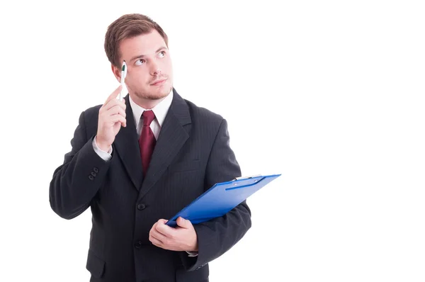 Pensive accountant or financial manager — Stock Photo, Image