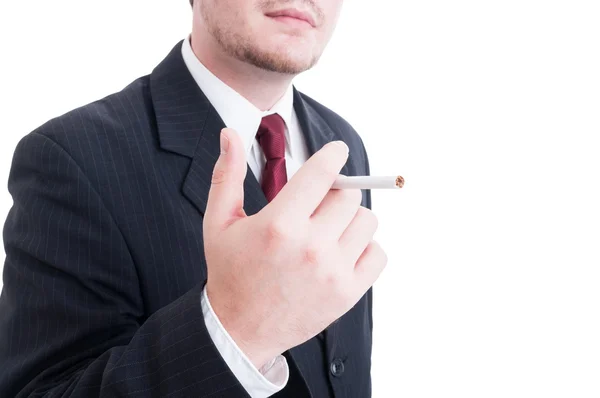 Anonymous  business employee taking a cigarette break concept — Stock Photo, Image