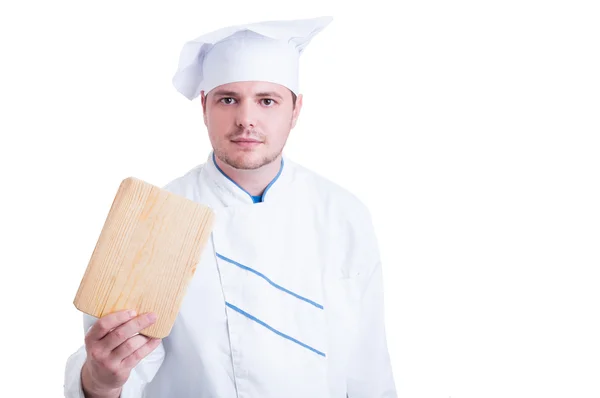 Chef-kok of kok bedrijf houten hakken bestuur — Stockfoto