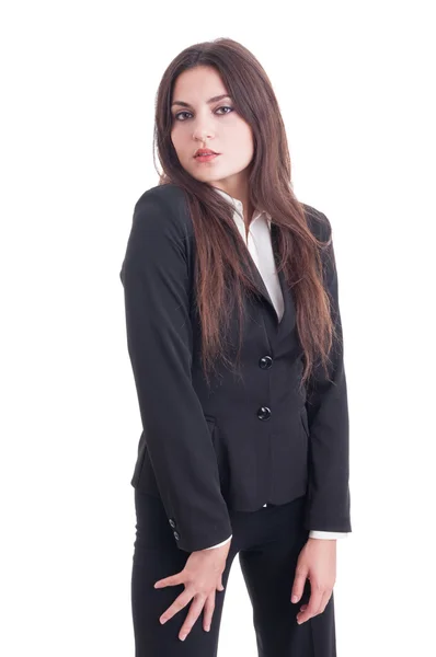 Young business woman acting sexy — Stock Photo, Image