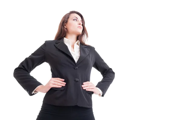 Hero shot of young sexy successful and powerful business woman — Stock Photo, Image