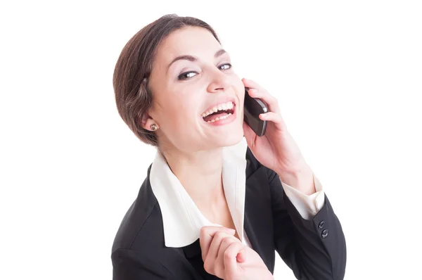 Persona de contacto feliz, amable y sonriente mujer o mujer —  Fotos de Stock