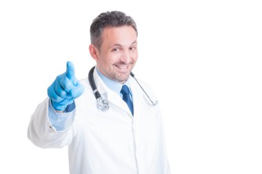 Doktor ya da kameraya parmak işaret tarafından seçme doktor