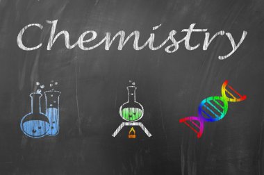 Kimya ders okul yazı tahtası kavramı