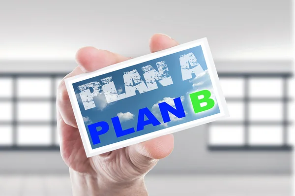 Plan B kaart — Stockfoto