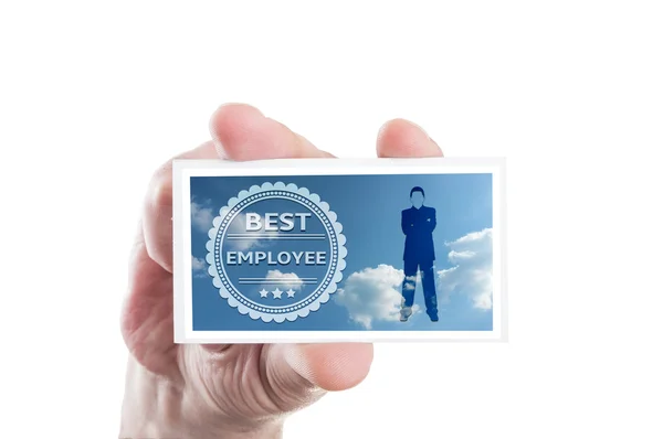 Best employee card concept — Stock Photo, Image